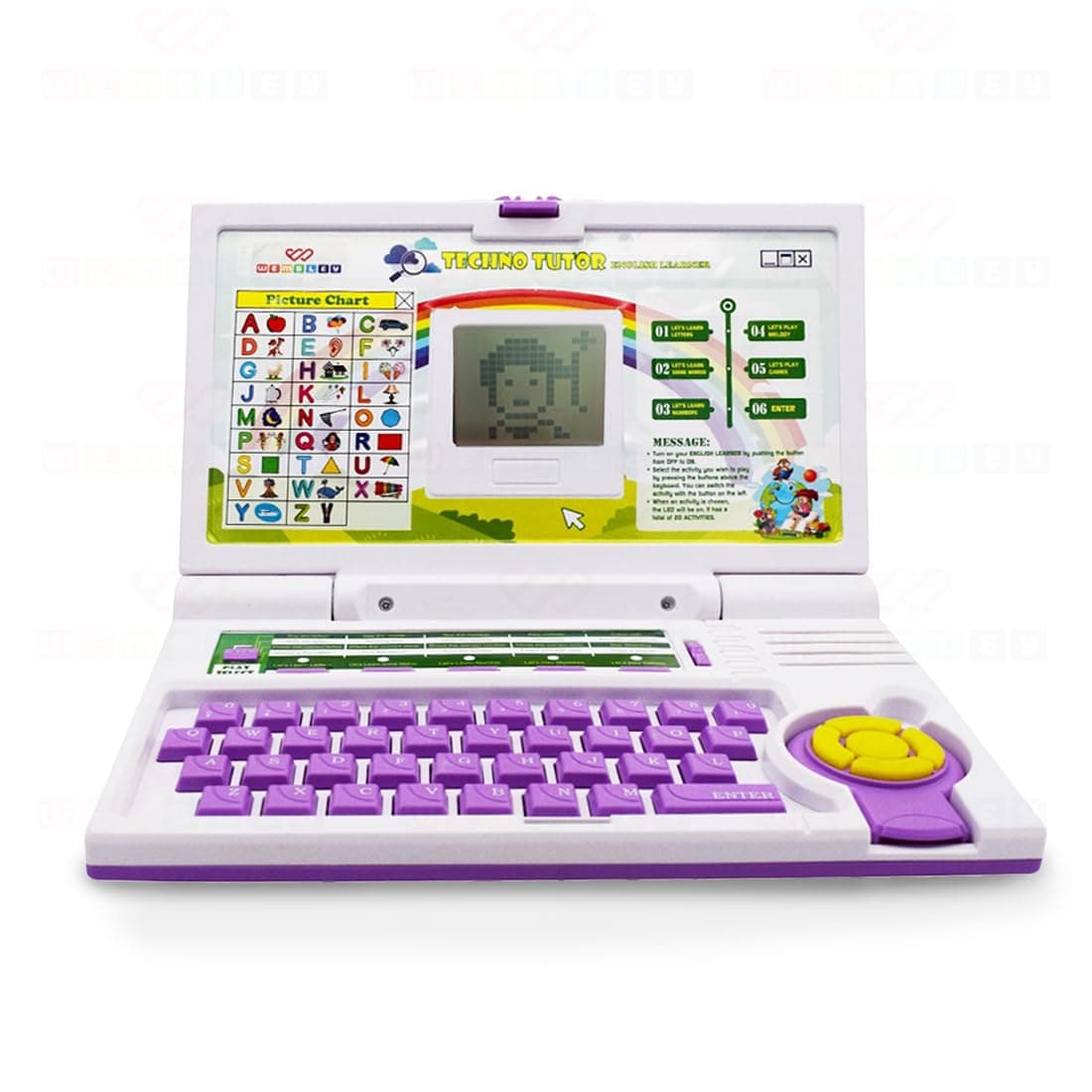 Wembley Laptop Computer Educational Kids Toys for 2 - 5 Years Boy | 20 Fun Activity Learning Toy for 2 3 4 5 Years Boys and Girls Now Learn Letter, Words, Mathematics, Games, Music, Logic, Memory Tool