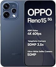 OPPO Reno15 5G Smartphone, 8+256GB, Twilight Blue, 6.74" 120Hz AMOLED Gorilla Glass Screen, Snapdragon 7 Gen 4, 50MP Triple Camera with Dual OIS, 6500mAh Large Battery, 80W Fast Charging, IP69