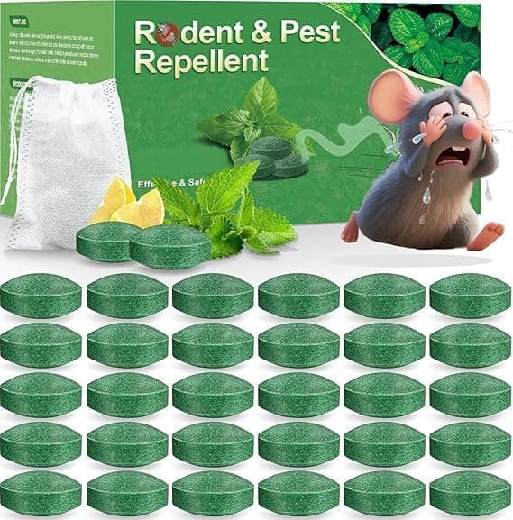 Rat Repellent for Car Home Rodent Mouse Repellent Peppermint Oil to Protect Wires in Car, Bike & Truck Engine No Kill Only Repels Home Indoor-Outdoor Garage Rat Controller, Repellent 10
