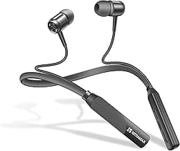 Bluetooth 5.4 Wireless Neckband Headphones, 20-Hour Playtime, Superior Bass with Intelligent Voice Noise Reduction, Crystal Clear Calls & Effortless Pairing, Ergonomic Sports Earbuds (Black)