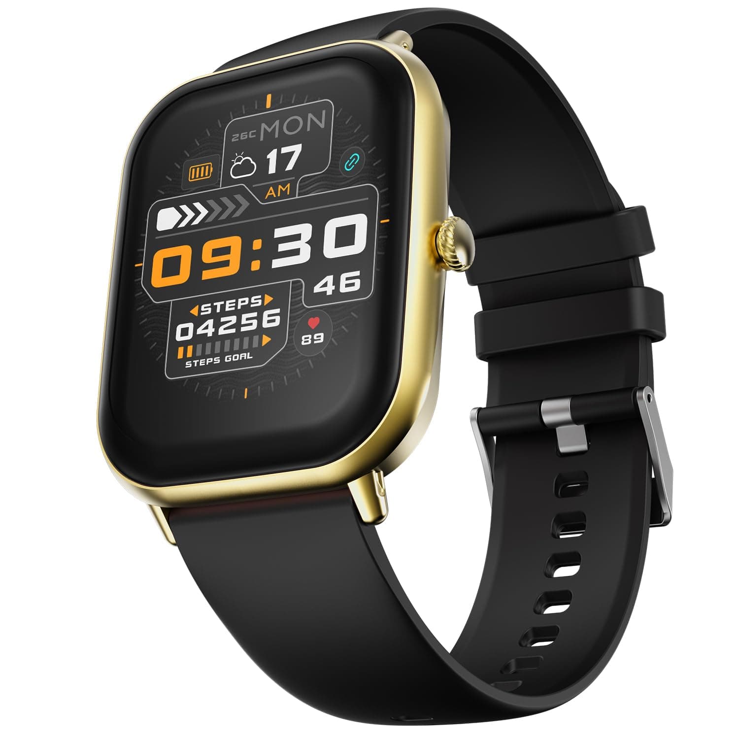 Fire-Boltt Ninja Call Pro Max Bluetooth Calling Smart Watch, 2.01" HD Display, 120+ Sports Modes, Health Suite, AI Voice Assistance, SpO2 & Heart Rate Monitor Smartwatch for Men & Women - Gold Black