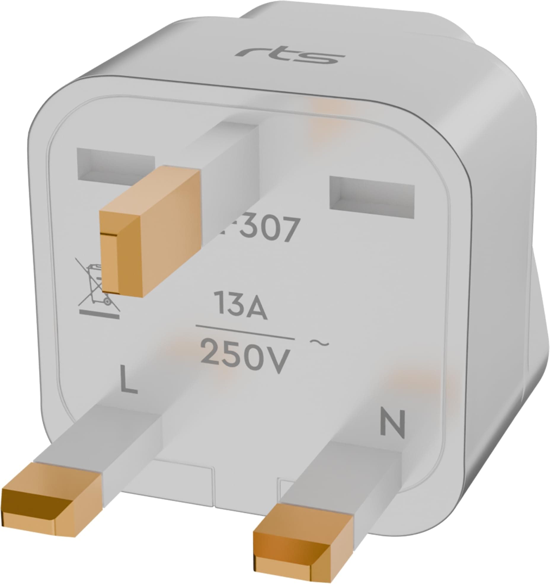rts UK Adapter for Indian Pins, India to UK UAE, Hong Kong, Dubai, UK Power Adapter Converter- Type G - Perfect for Laptop, Camera, Phones, Chargers, iPhone, tablets, Bluetooth speakers White (1 Pack)
