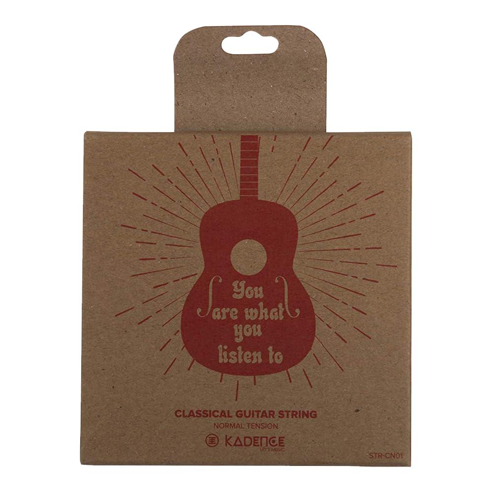 Kadence CN01 Jamming Series Classical Guitar Strings | 0.28–0.43 Gauge, Nylon 6-String Set | For Classical and Spanish Guitars | Clear