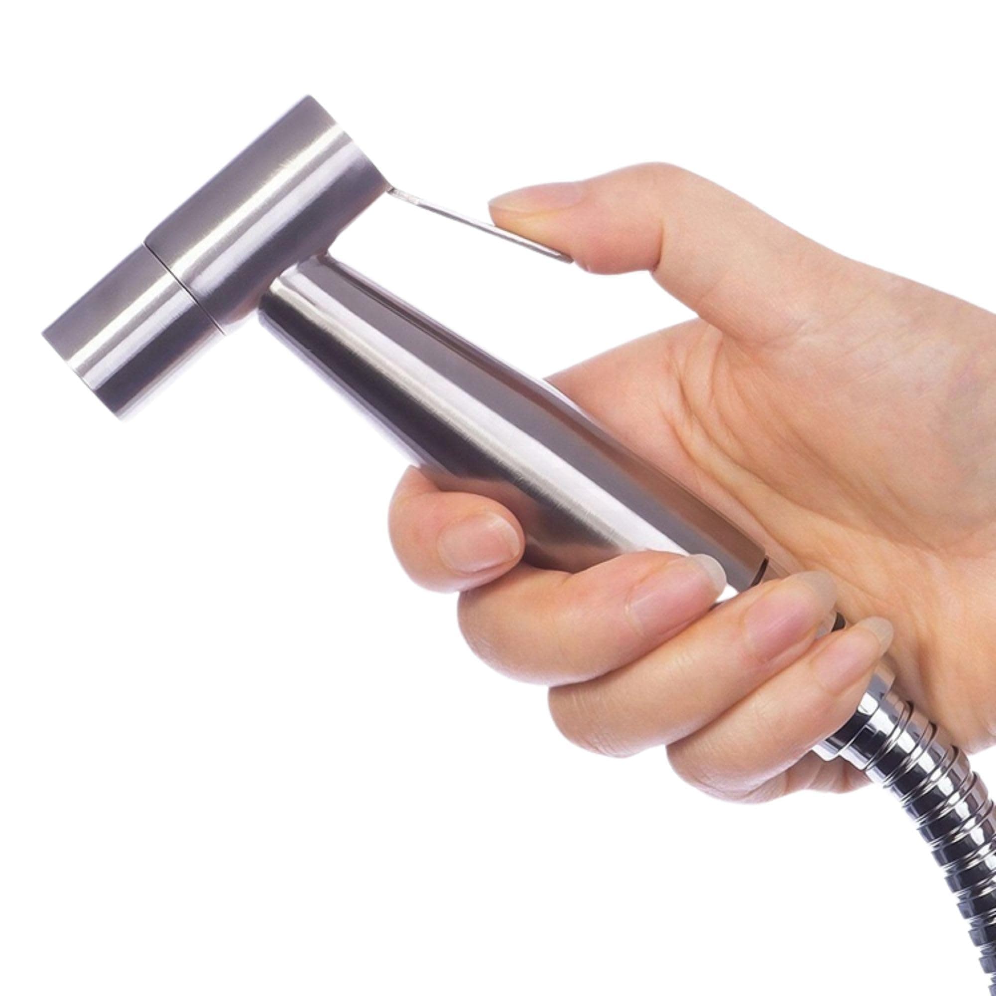 Marcoware Stainless Steel Health Faucet Set for Bathroom/Jet Spray Pipe for Toilet Shower Faucet, Silver, Brushed Finish