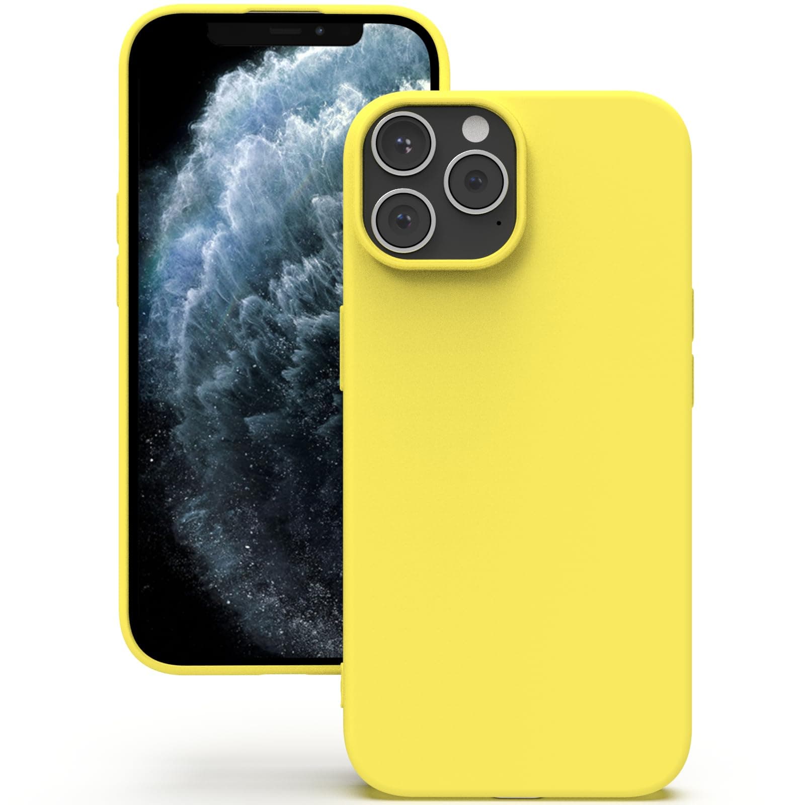 YATWIN Silicone Back Case for iPhone 11 Pro, Soft-Touch Phone Back Cover for Apple iPhone 11 Pro - Yellow