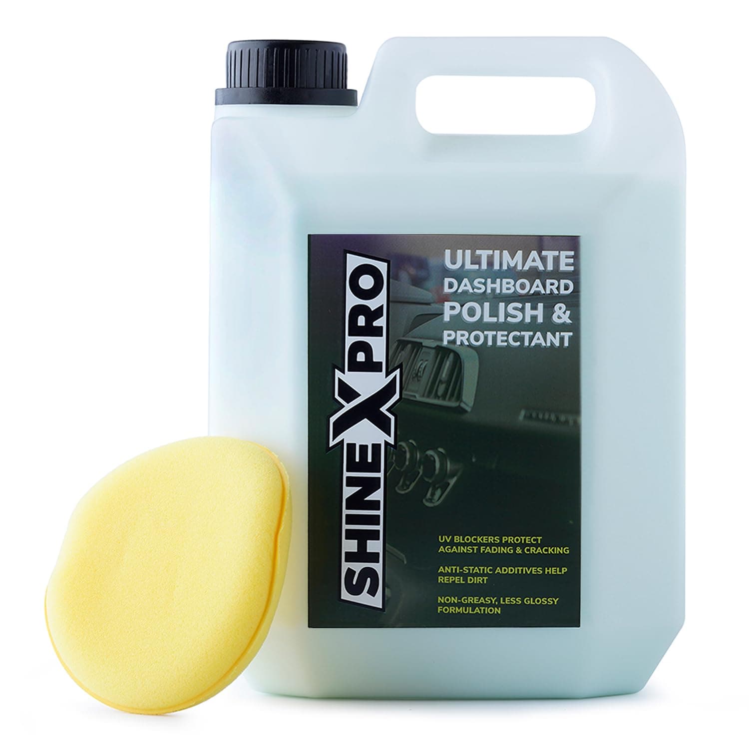 ShineXPro Dashboard Polish for Car Interior - Car Dashboard Polish & Protectant Restores Original Finish, UV Blockers Prevent Fading - Car Dashboard Cleaner with Non-Greasy, Less Reflective Formula