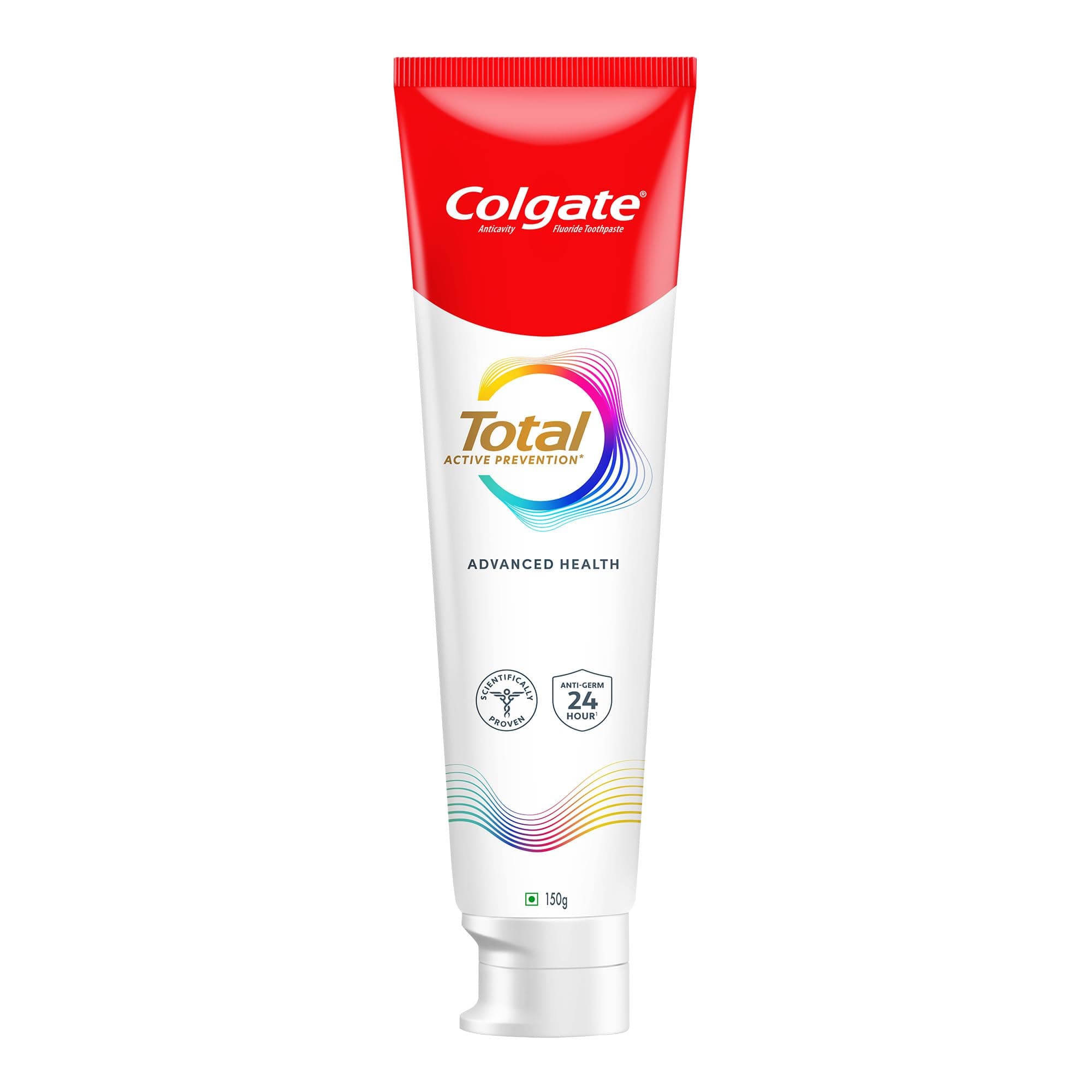 Colgate Total 150 Grams Advanced Health Antibacterial Toothpaste With 12-Hour Anti-Germ Protection & Enamel Protection for Whole Mouth Health, World'S No.1* Germ-Fighting