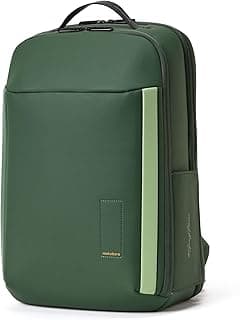 MOKOBARA The Autopilot Backpack Fits 15.6 Inch Laptop, 35L Capacity Premium Durable Nylon and Vegan Leather Green Unisex Multipurpose Laptop Backpack | Ideal for Office, Travel, School (Green Energy)