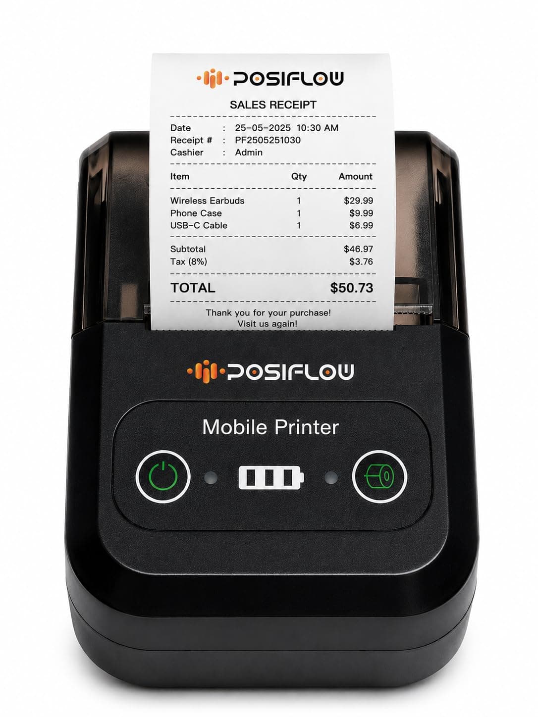 SHREYANS Mini Mobile Receipt Printer, Compact Portable Design for On-the-Go Printing (58mm Bill Smart (588))