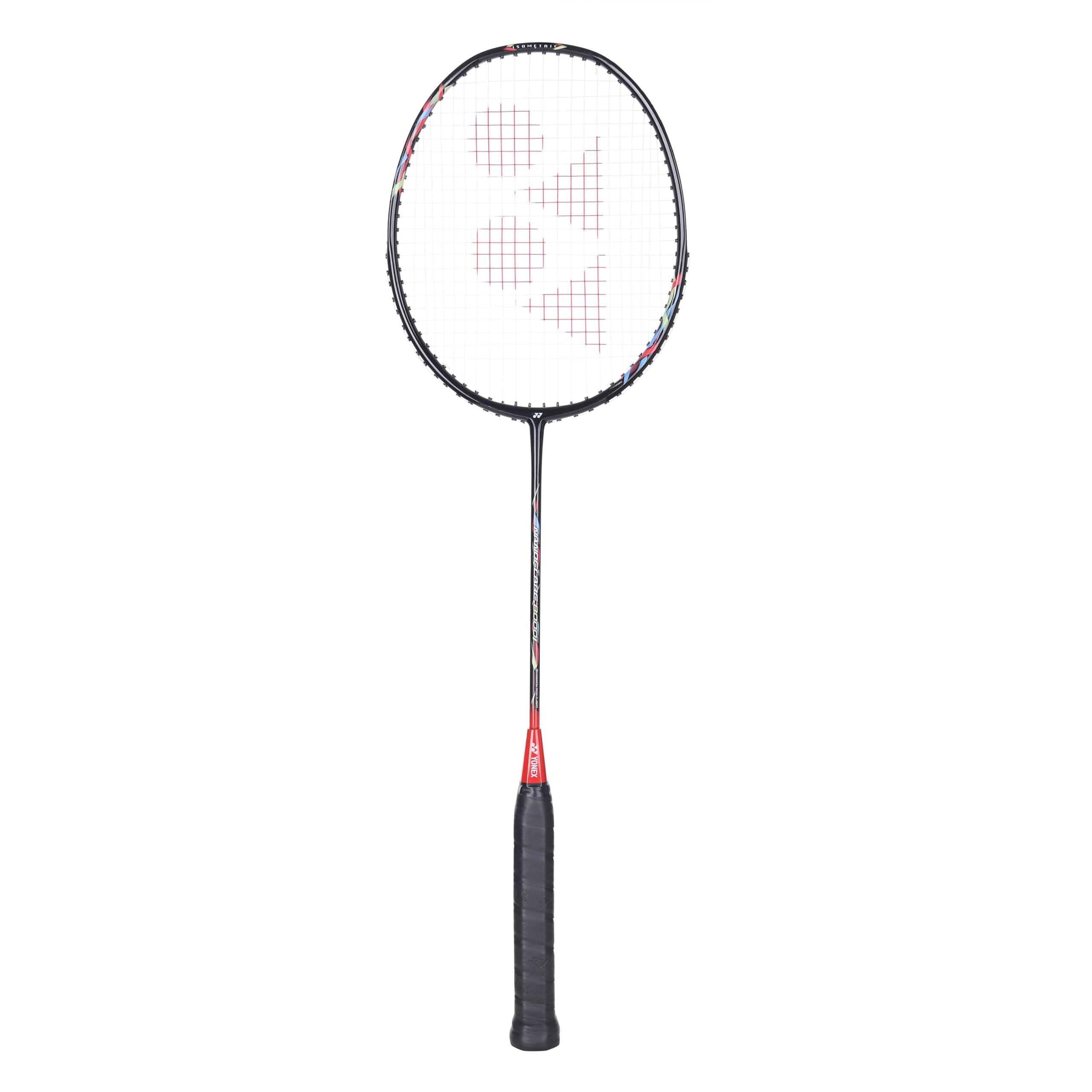 YONEX Nanoflare 8000i Badminton Racquet (Black Red) Strung | G4 Grip | Full Cover