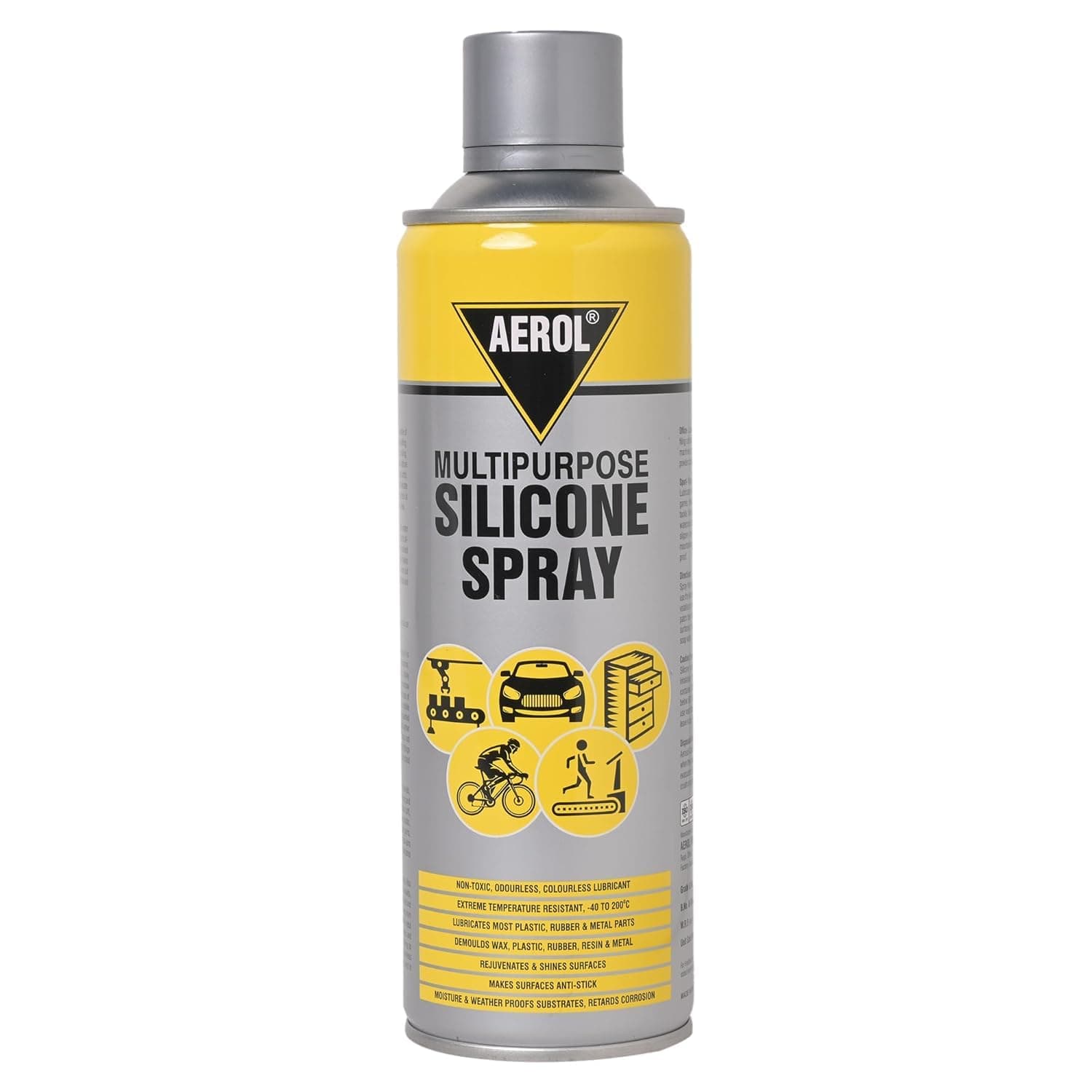 Aerol Multipurpose Silicone Lubricant Spray, Grade 70 (300g/513 ml) Odourless, Colourless & Non-Toxic Lubricant, Rejuvenates & Shines Surfaces, Lubricates Most Plastic, Rubber & Metal Parts