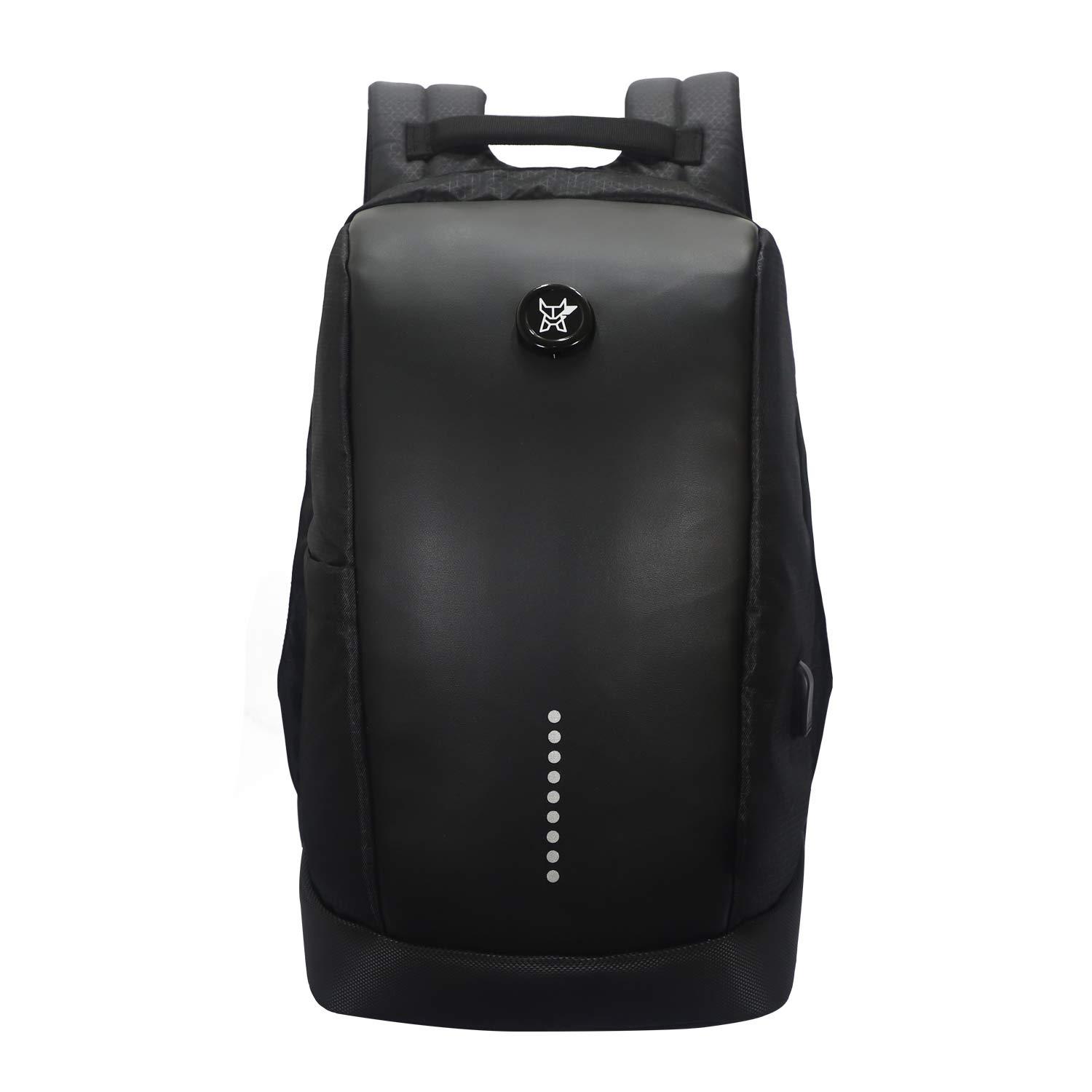 Arctic Fox Slope Anti-Theft Backpack (Black) | 23 Ltr Capacity|Water Resistant | Multipurpose Backpack |Rain Cover| 15.6 Inches Unisex Laptop Bag with USB Charging Port