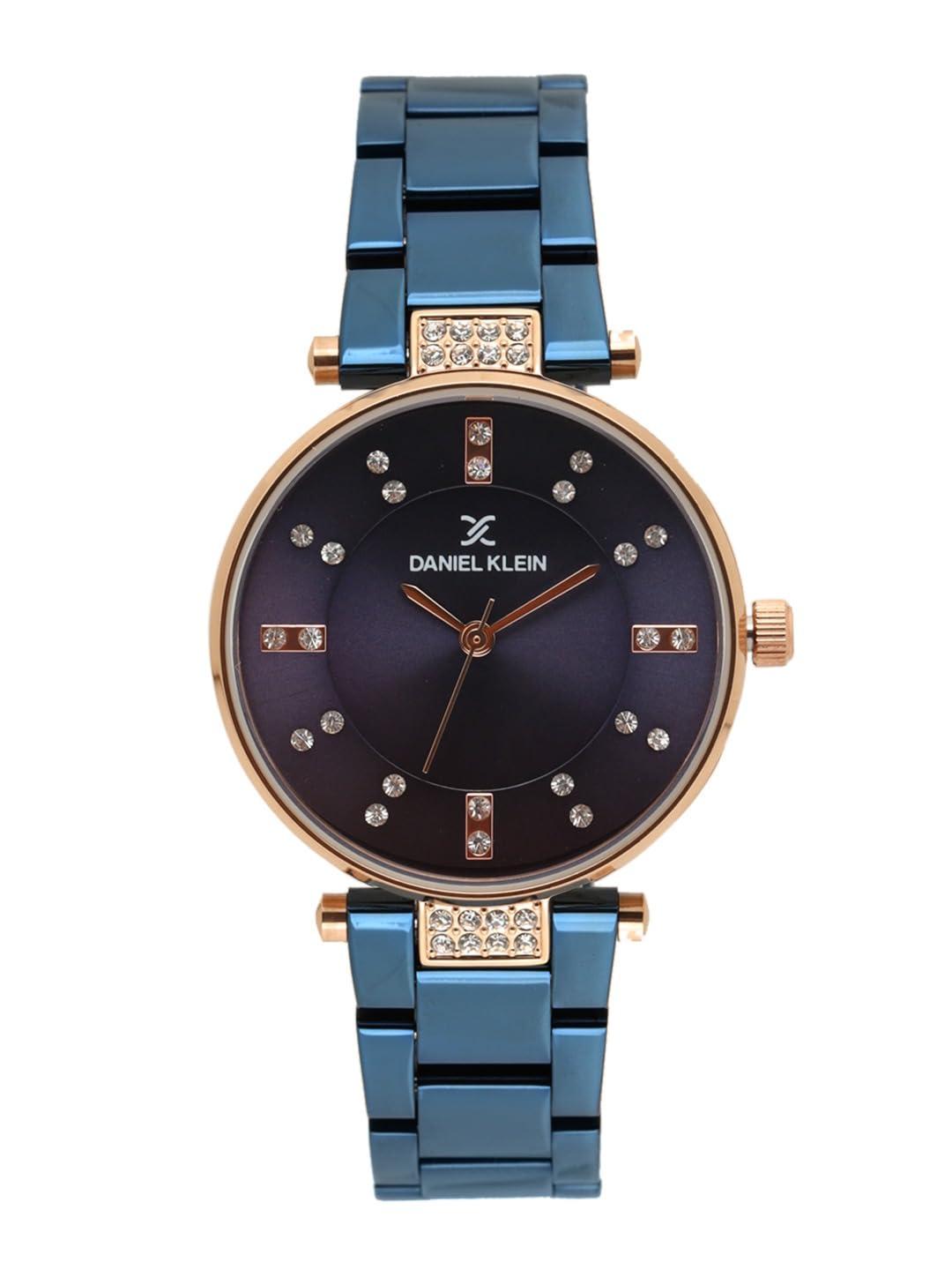 Daniel Klein Analog Blue Dial Women's Metal Watch-Dk11328-5