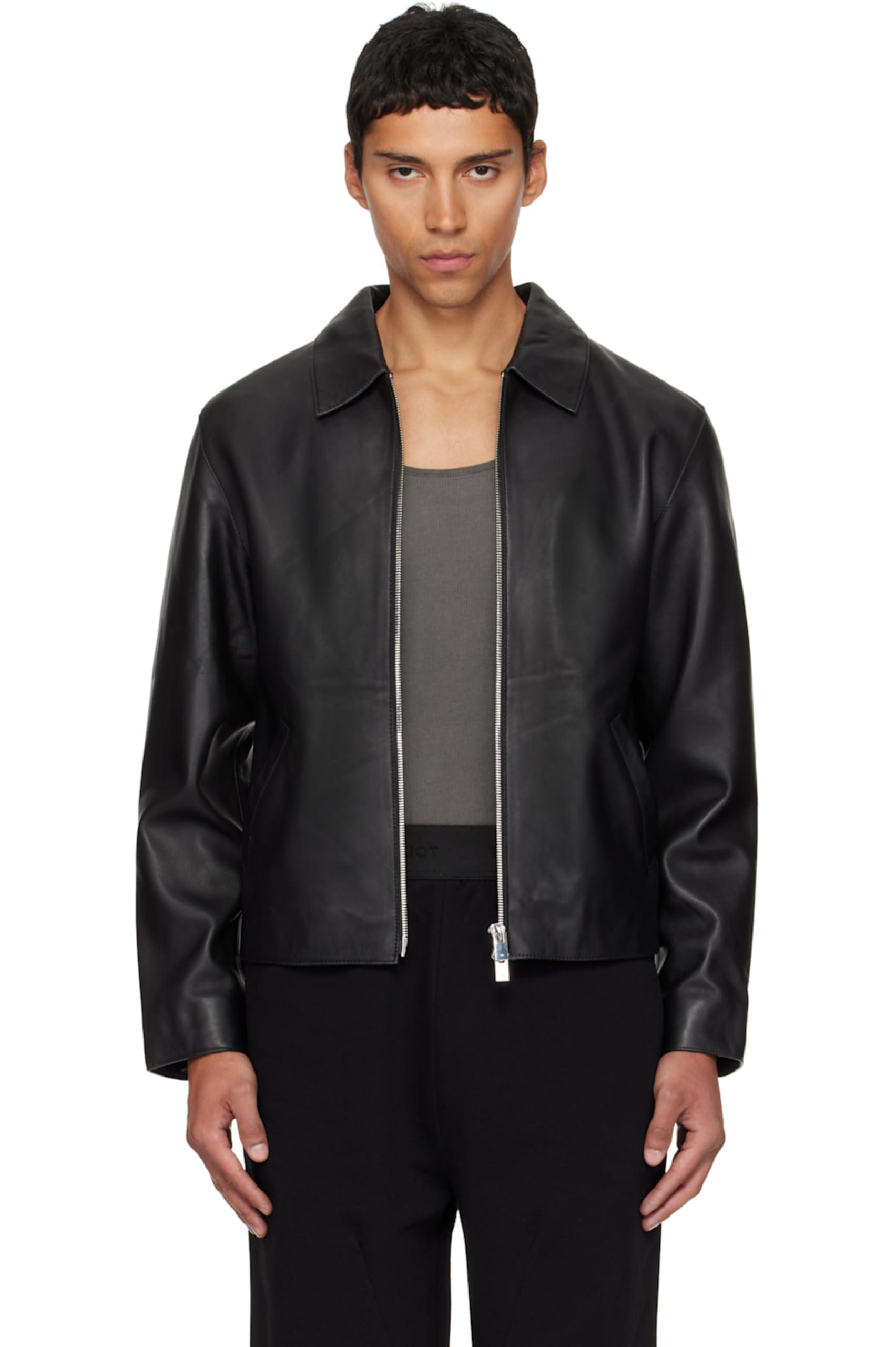 EXOTIX Faux Leather Oversized Coach Jacket | Stylish Polo Collar Winter Travel Parties & Daily Use | Classic Design For Men & Women | Plain Racing Sport Jacket With Pocket (Black) (2XL, Regular)