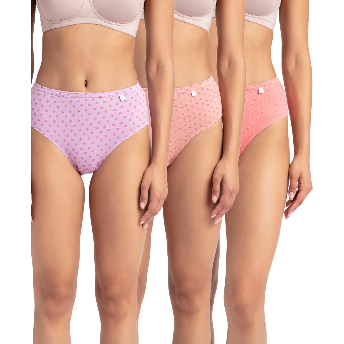 Jockey Women's Cotton Hipster (Pack of 3) (1406_Light Prints_L_Light Print_Multicolor_L)