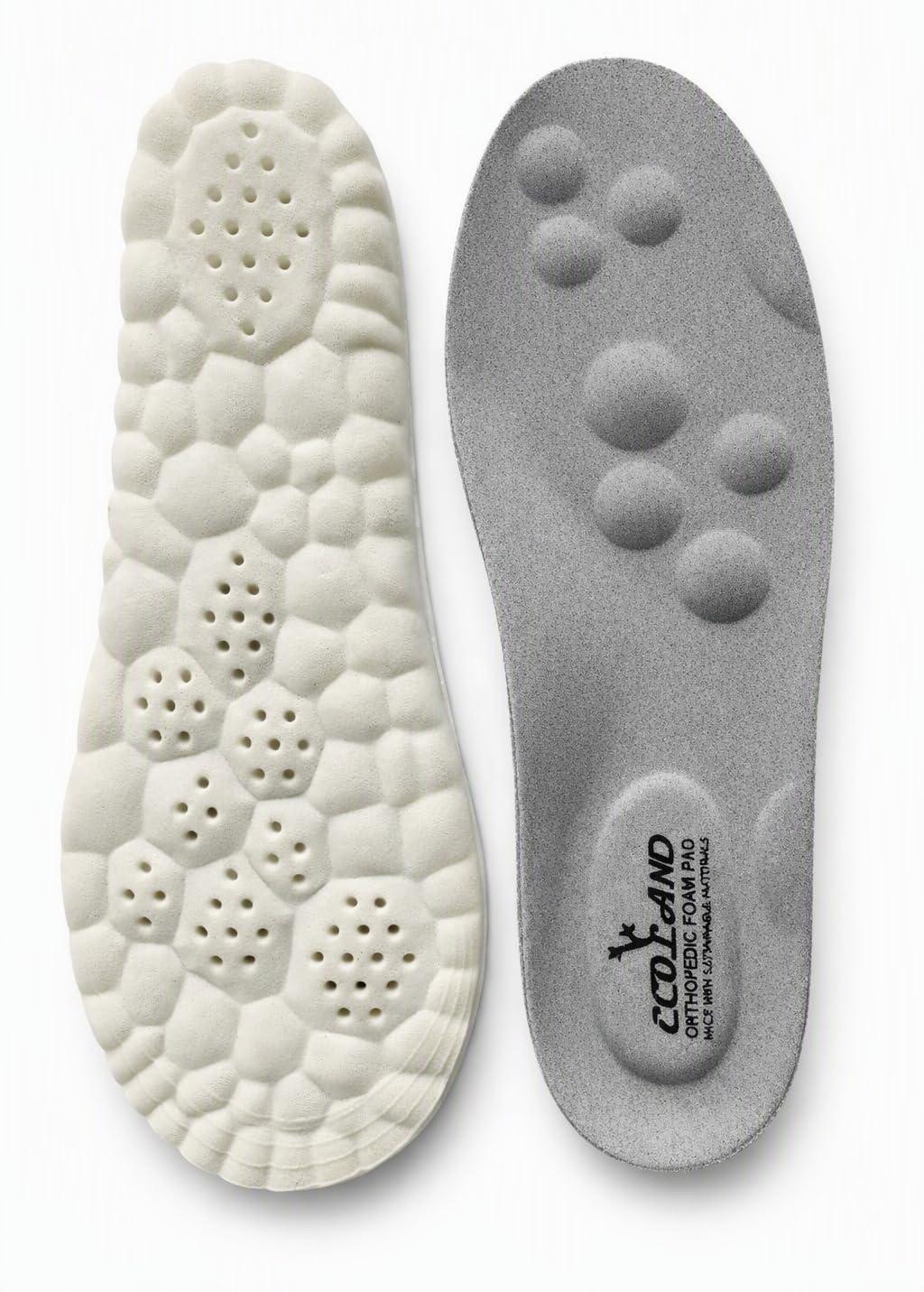 ECOLAND Memory Foam Shoe Insoles Comfortable Insoles Supports Heel & Arch Absorbs Foot Sweat & Moisture Ultra Soft Cushioned Lightweight Durable Washable Pads FOR MEN'S SHOES INSOLE , ANTI DAIBETIC SHOE INSOLE, ORTHOIPEDIC SHOE INSOLE, (PACK OF 1 PAIR) (DARK GRY, 10)