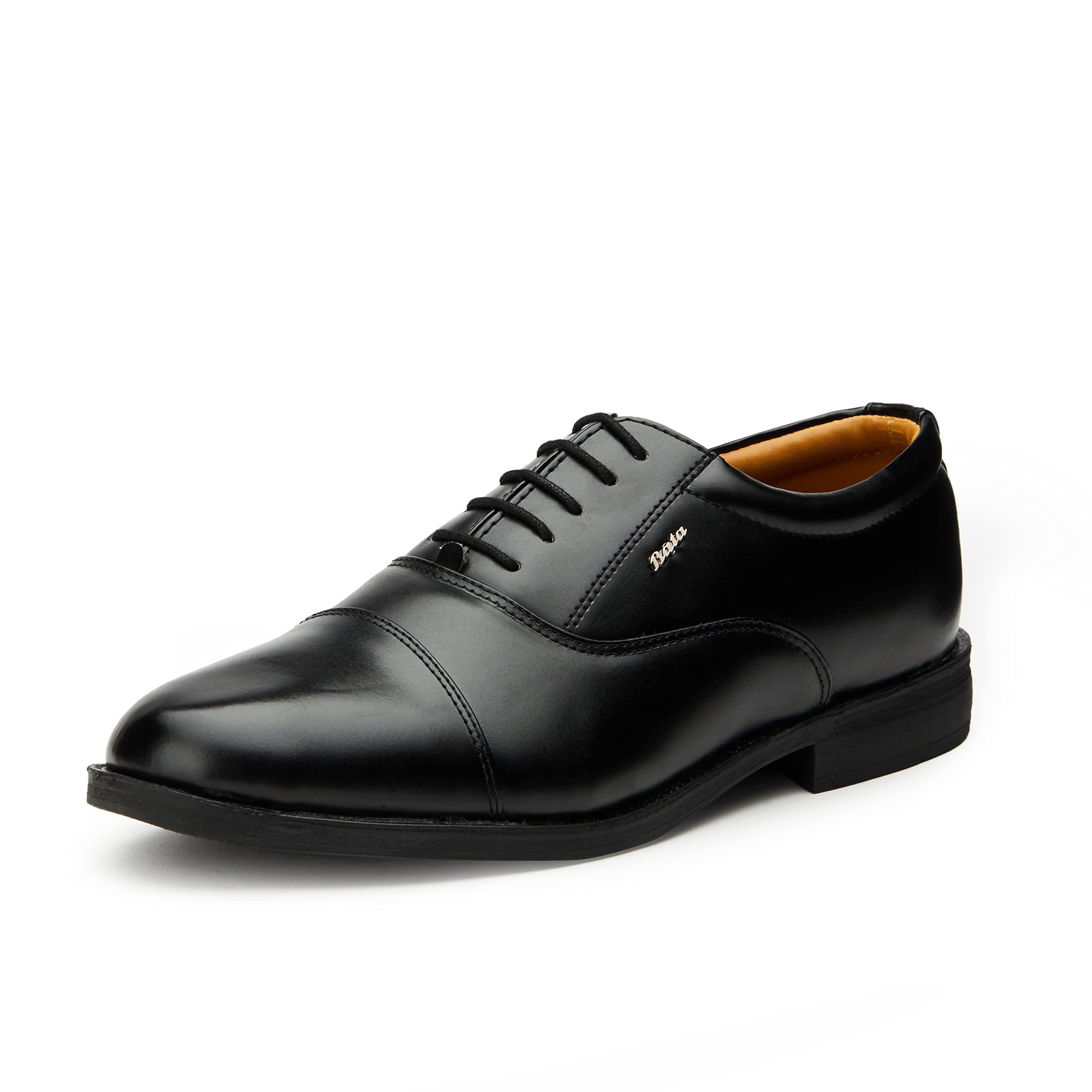 Bata Max Men's Black Formal Shoes - 9 UK (8316071)