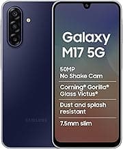 Samsung Galaxy M17 5G Mobile (Sapphire Black, 6GB RAM, 128GB Storage) | 50MP OIS Triple Camera | Gorilla Glass Victus | IP54 | 6 Gen OS Upgrades | AI | Gemini Live | Lag-Free Gaming | Without Charger