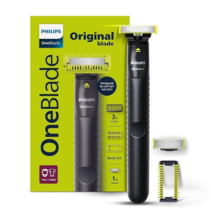 Philips OneBlade Gen Z Beard & Body Trimmer & Styler|Ideal for 1st Trim|Designed for Skin Comfort, No Nicks & Cuts, Dual Protect Tech| Acne Prone, Patchy Beard, Young Skin, QP 1624/10