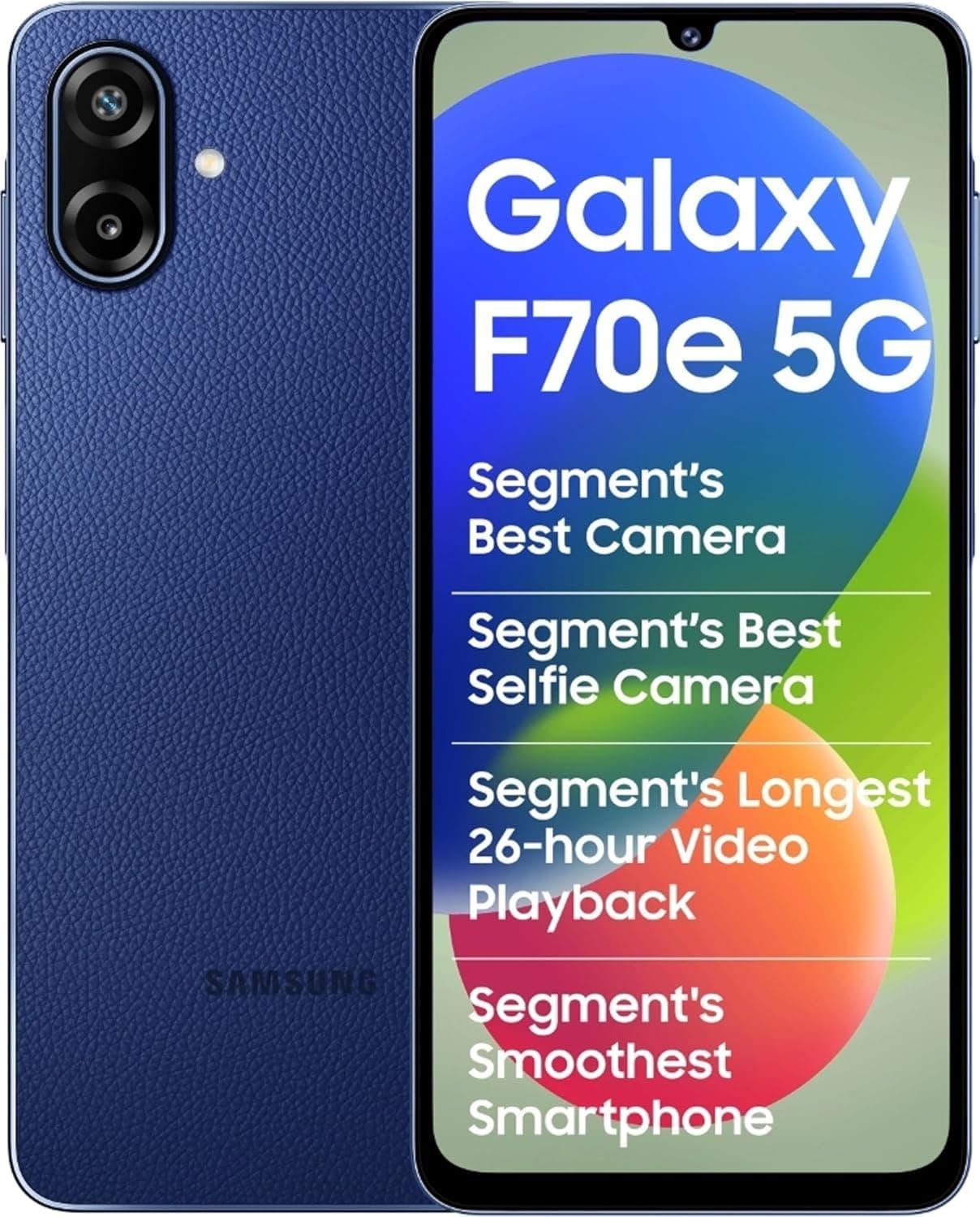 Samsung Galaxy F70e 5G (Spotlight Blue, 4GB RAM, 128GB Storage) | Dimensity 6300 Processor | 50MP Dual Camera | 8MP Selfie Camera | 120Hz Display | 6000mAh Battery
