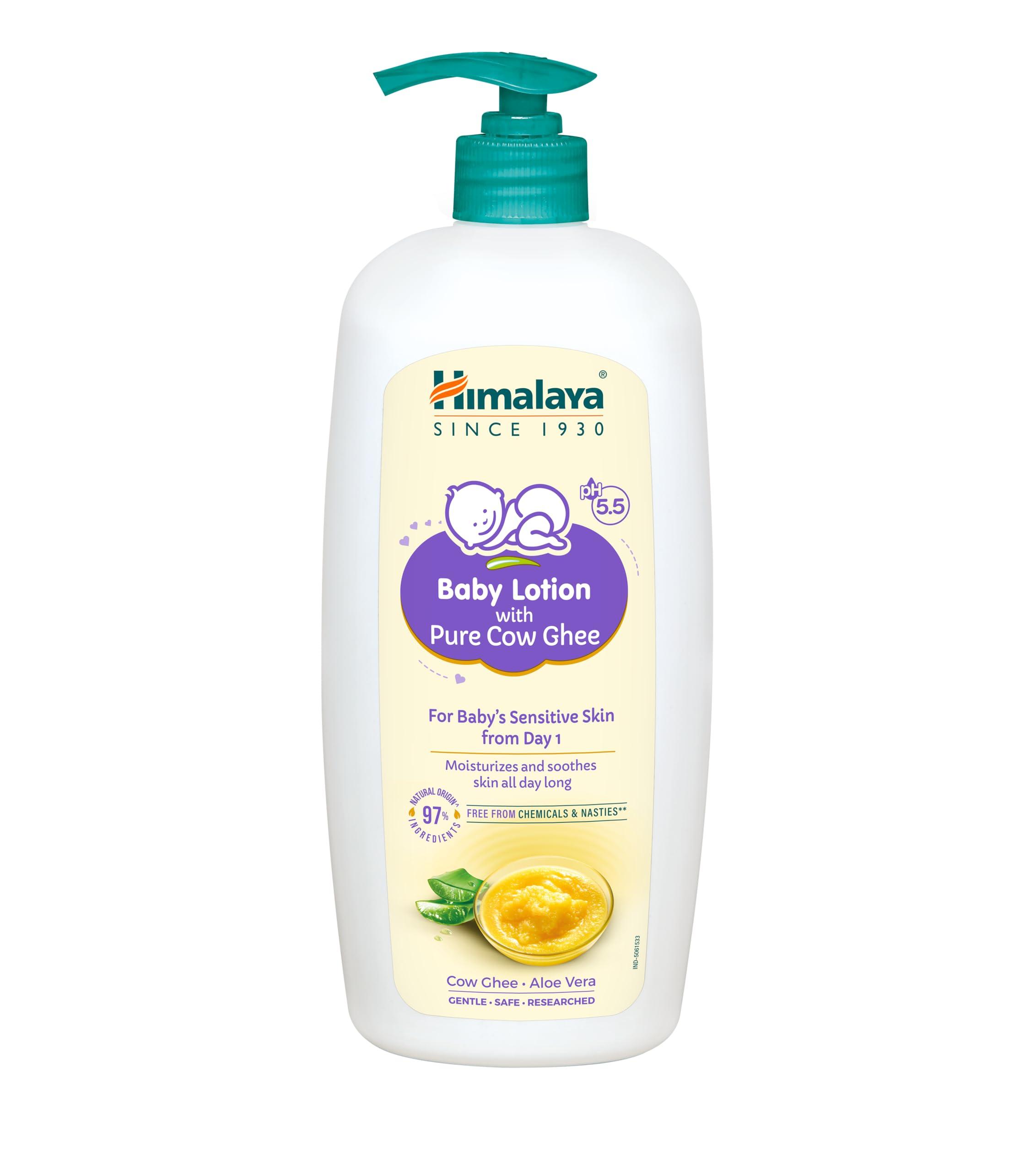 Himalaya Baby Lotion with Pure Cow Ghee 700ml| For Sensitive Skin| pH 5.5
