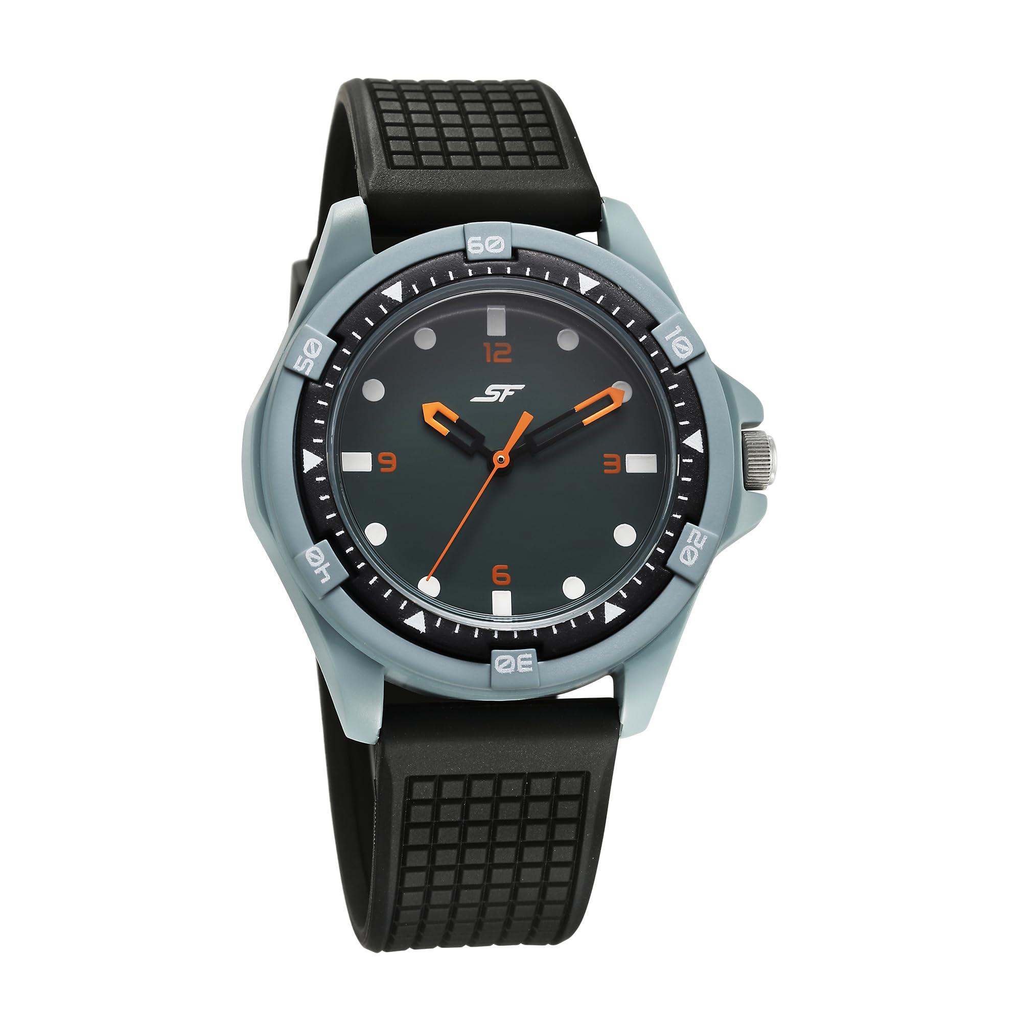 SF Sporty Grey Dial Polyurethane Strap Watch for Men-7930PP24W/NT7930PP24W