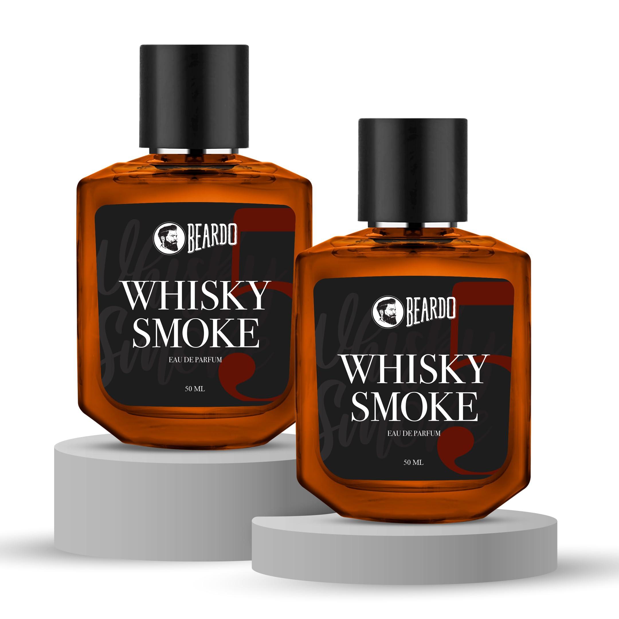 BEARDO Whisky Smoke Perfume For Men, 50Ml X 2 | Eau De Parfum | Strong Long Lasting| Spicy, Woody Oudh | Body Spray | Gift For Husband And Boyfriend | Christmas Gift | Gift For Friends