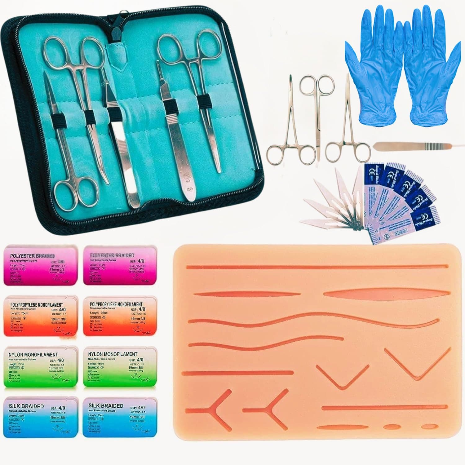 felthouse Suture Practice Kit Suturing Practice Kit Suture Pad Suturing Kit Ultimate Suture Practice Kit - Suturing Practice Set With Suture Pad - Ideal For Medical Students & Training Professionals.
