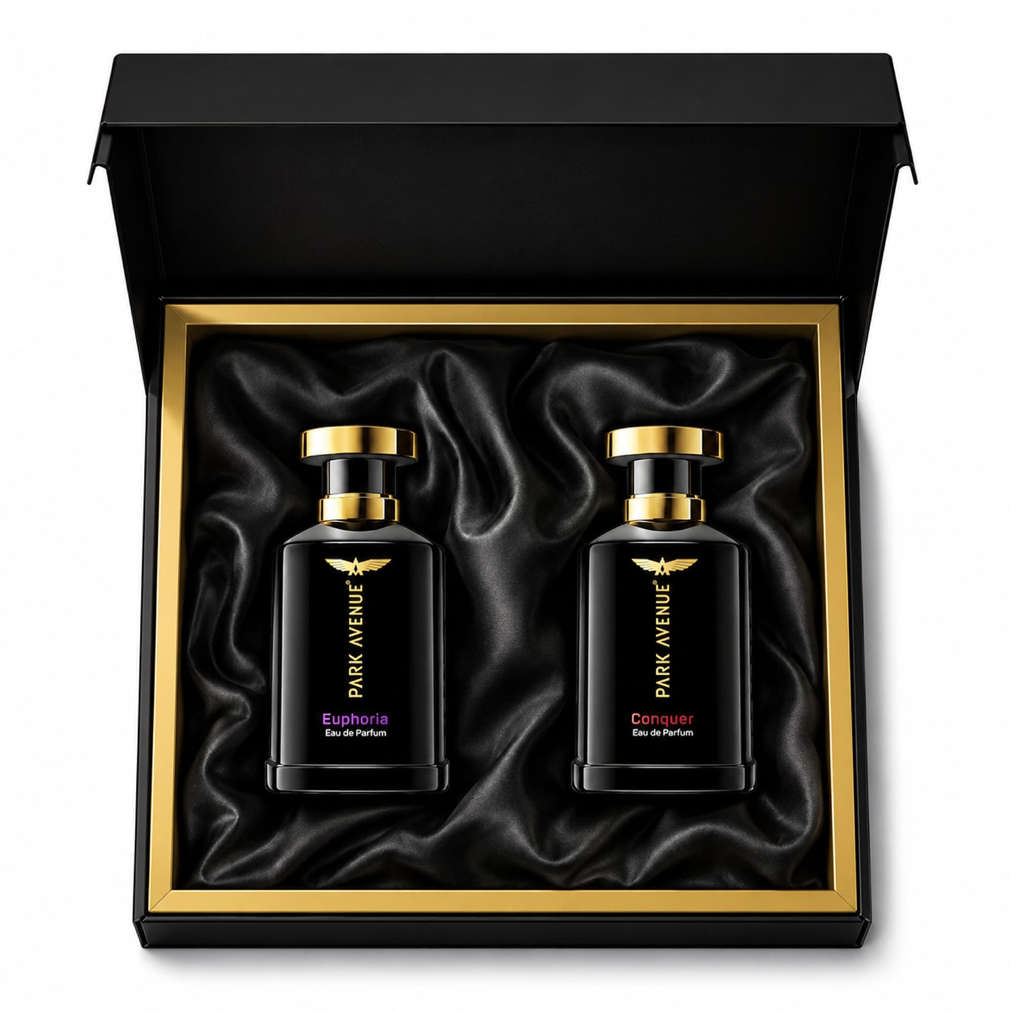 Park Avenue For Him | Luxury Perfume Gift Set for Men | 2 x 100ml | Euphoria & Conquer | Long Lasting EDP | Amber | Musk | Premium Fragrance