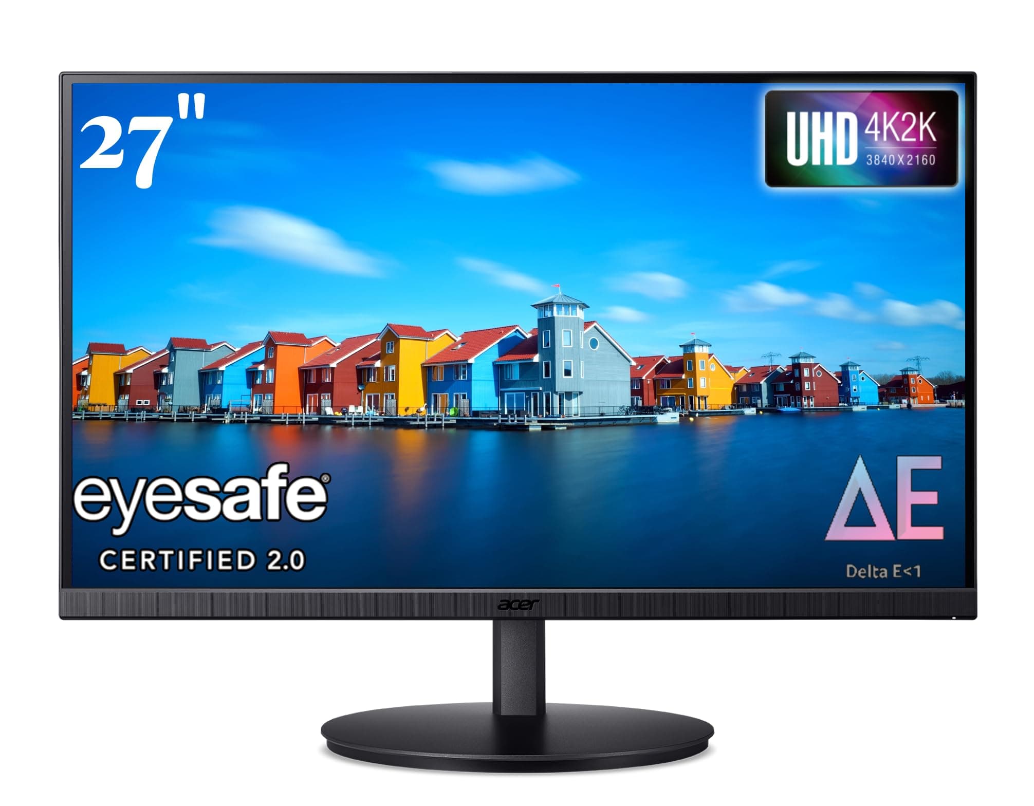 acer CB272K 27 Inch UHD 4K 3840 X 2160 Pixels IPS Backlit LED LCD Monitor I HDR 10, Delta E<1, 350 Nits, 99% sRGB I Height Adjustable, Tilt & Pivot I 2 x HDMI, 1 x DP, Eye Safe Certified I Speakers