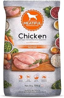 Meatiful Adult Dry Dog Food 10kg | Chicken Flavour | Supports Strong Bones & Teeth | Boost Immune System | Healthy Skin & Coat