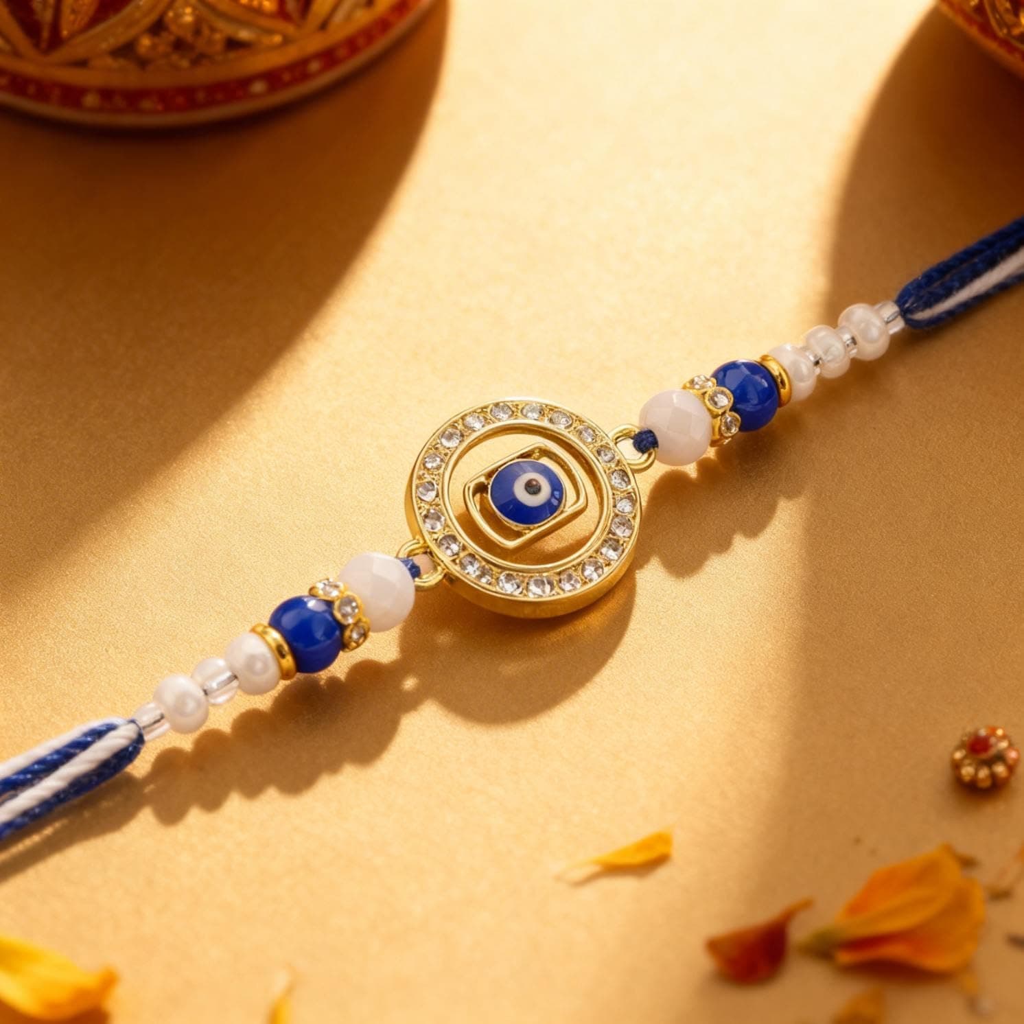 Premium Moti Evil Eye Rakhi