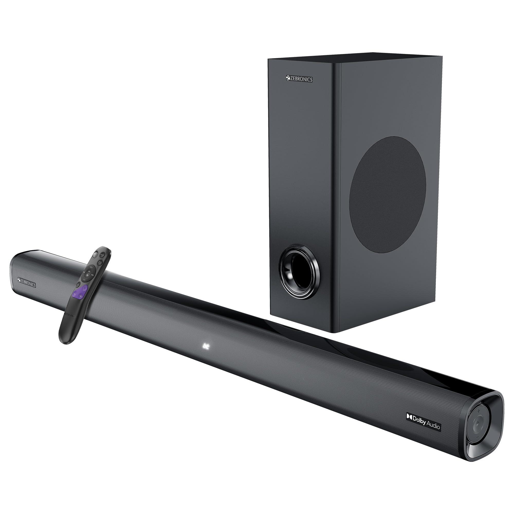 ZEBRONICS Juke BAR 6500, Dolby Soundbar, 200 Watts, Virtual Surround Sound, Dolby Audio, Dual Driver Soundbar, 5.25" Subwoofer, Bluetooth | HDMI (ARC) | Optical | USB | AUX