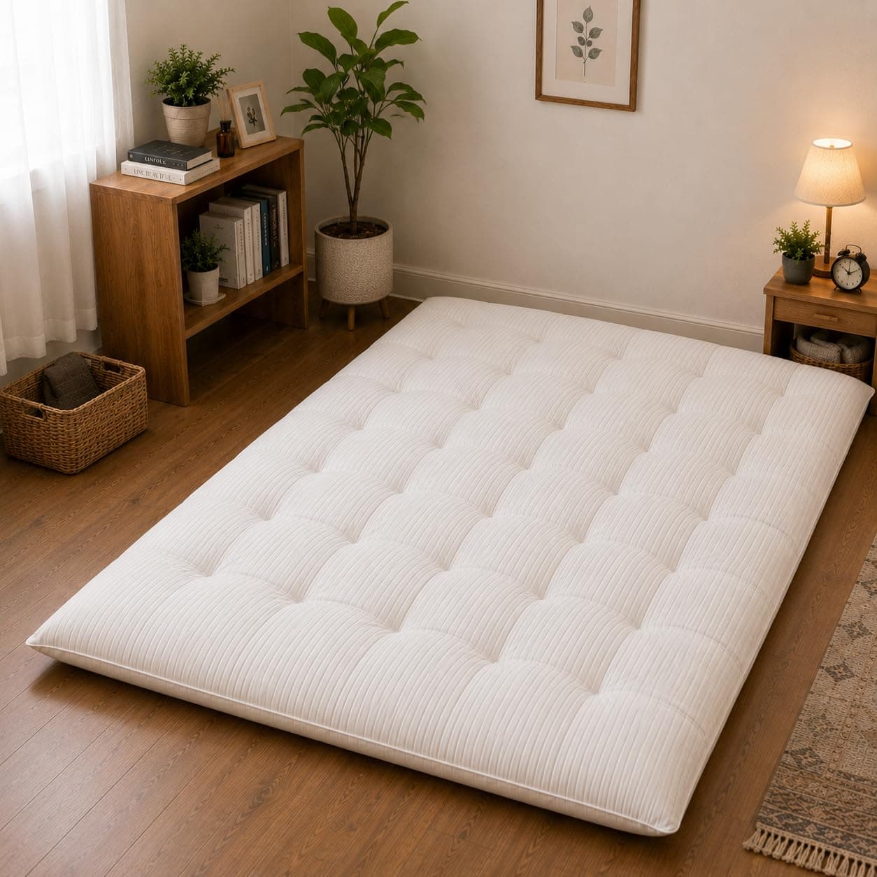 Sleepy Bunny Cotton Mattress Single Bed 4 x 6 Feet | Gadda Single Bed for Floor | Comfortable Bad Gadda for Daily Use | Gadi for Home, Hostel, PG & Guests