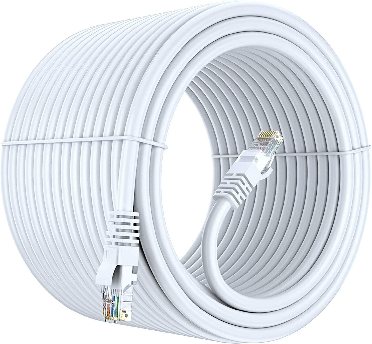 FEDUS Cat6 Ethernet Cable, 30 Meter High Speed 550MHZ / 10 Gigabit Speed UTP LAN Cable, Network Cable Internet Cable RJ45 Cable LAN Wire, Patch Computer Cord Gigabit Category 6 Wires for Modem, Router