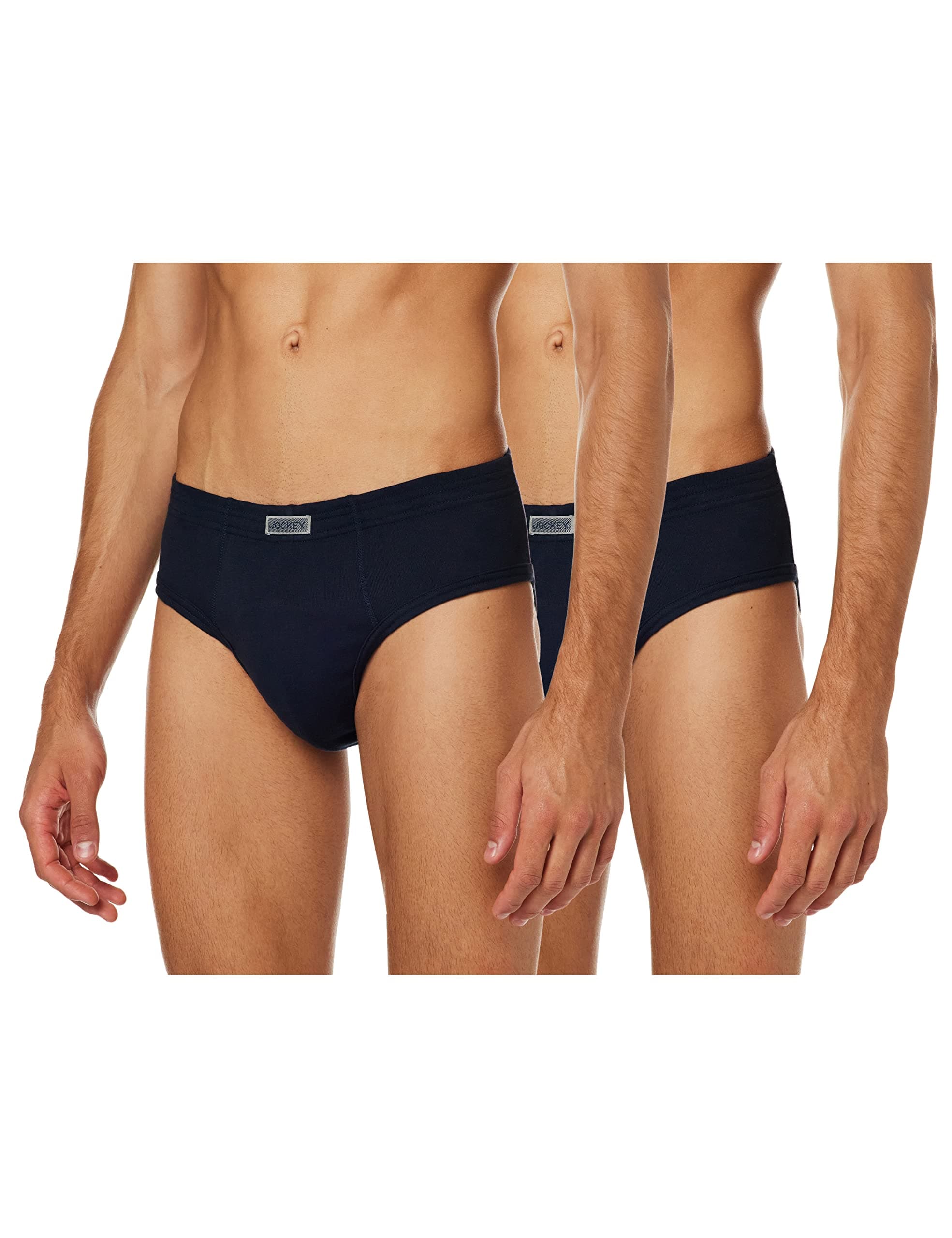 Jockey Men's Cotton Square Cut Brief (Pack of 2) (8901326065723_8037_M_Assorted)(color may vary)