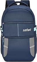 Safari Omega Spacious/Large 5 Compartment Laptop Backpack With Raincover, College Bag, Travel Bag For Unisex, Navy Blue, 30 Litre