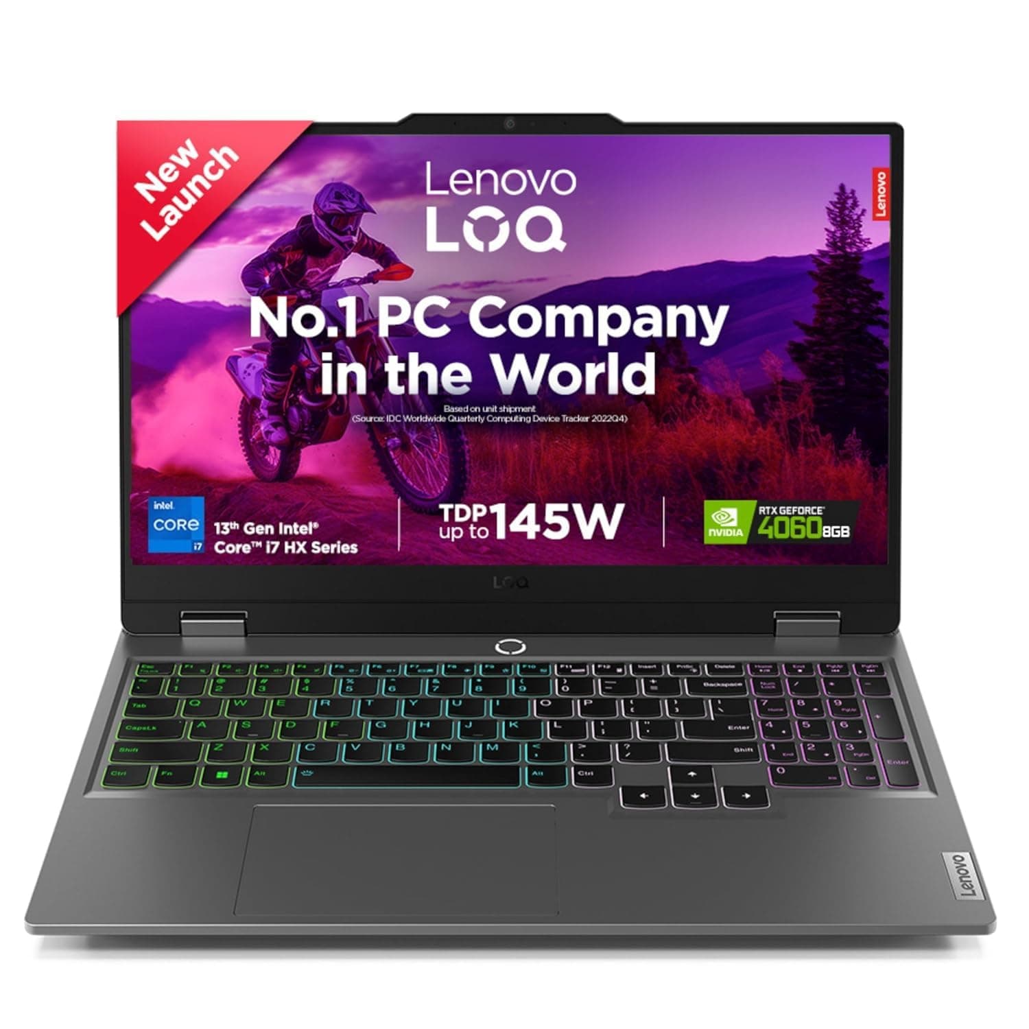 Lenovo LOQ, Intel Core i7-13650HX, 13th Gen, NVIDIA RTX 4060-8GB, 16GB RAM, 1TB SSD, FHD 144Hz 300Nits, 15.6"/39.62cm, Windows 11 Home, MS Office 24, Grey, 2.38Kg, 83DV01BHIN, 100% sRGB Gaming Laptop