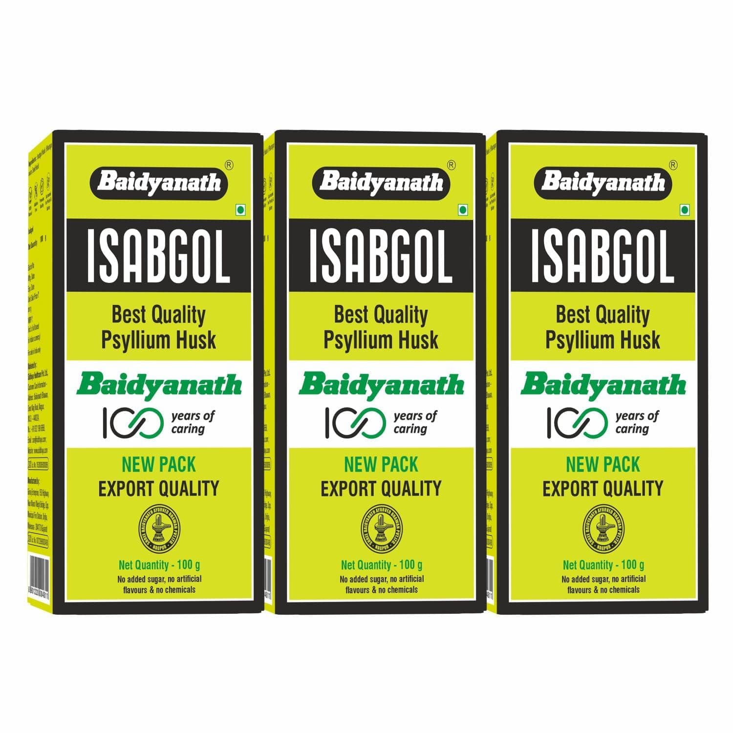 Baidyanath Asli Ayurved Isabgol - 100g (Pack of 3) Psyllium Husk Powder | Boosts Digestion | Constipation Relief Naturally | Rich Source Of Dietary Fiber Supplement