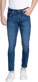 Spykar Men's Kano Slim Fit Mid-Rise Jeans (Ankle Length)