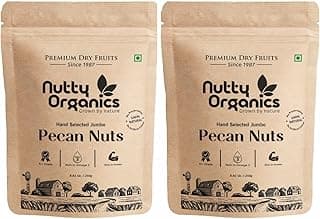 NUTTY ORGANICS Premium & Healthy Dried Pecans Nuts -1 KG | Preservatives & Additives Free | Nuts Dry Fruits | Rich in Protein & Fiber (500 GM*2)