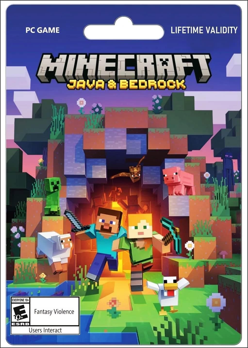 Minecraft Java & Bedrock Edition Bundle PC Code (No CD/DVD)