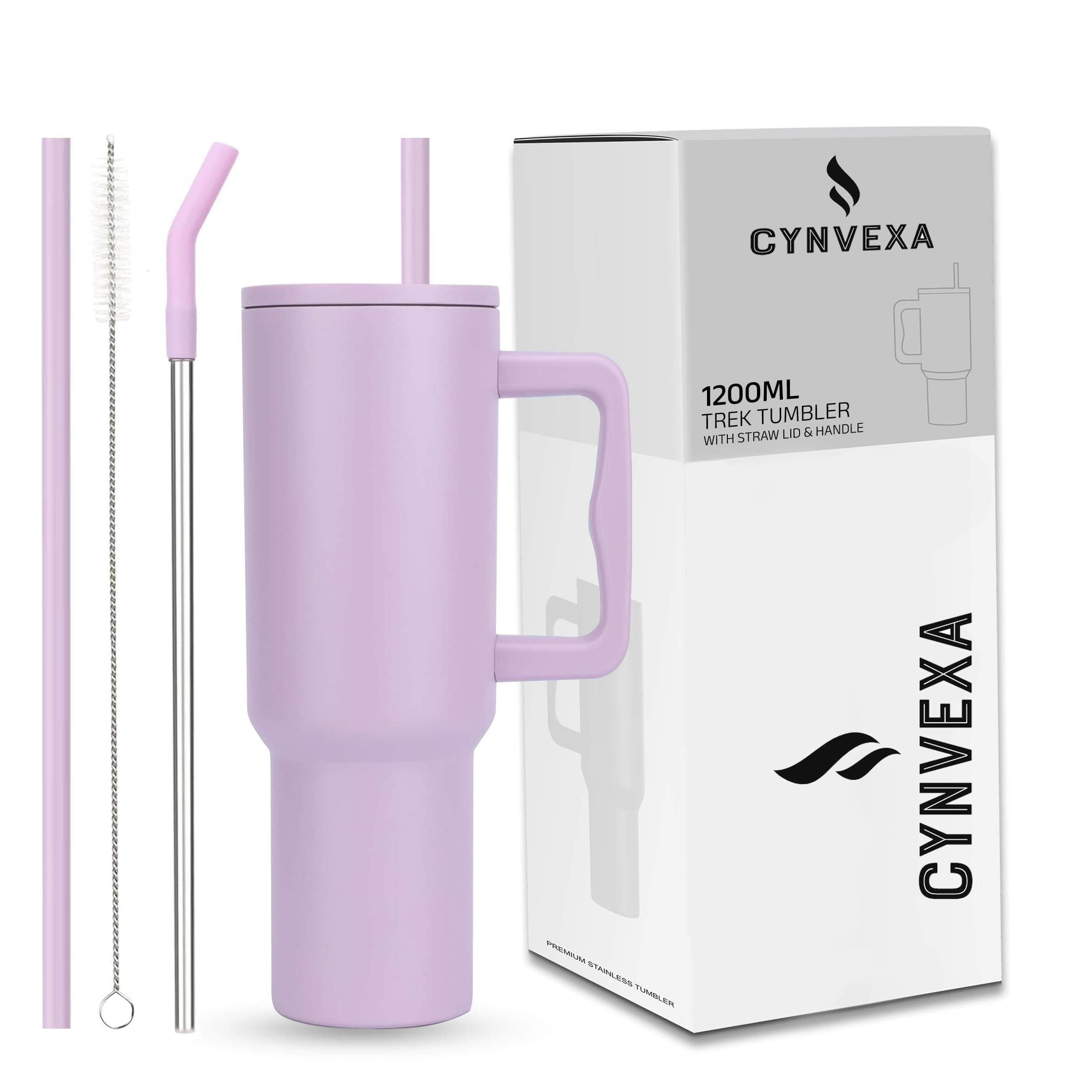 CYNVEXA Tumbler with lid and Straw 1200ML Cup Stainless Steel Vacuum Insulated Tumbler for Water, Iced Tea or Coffee 1.2L Office Gym Travelling (40 - Oz - Lavender Mist)