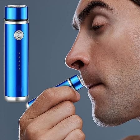 Electric Razor Shaver Hair Trimmer for Men,Dual-edge Blades,USB Painless Electric Beard Hair Shaves Touch Up Travel Mini Trimmer,Waterproof Travel-/User-Friendly-(Multicolour)