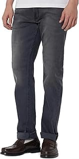 Louis Philippe Men's Regular Fit Stretch Fabric for Comfort Premium Wash Aesthetic Authentic Twill and Durable Jeans