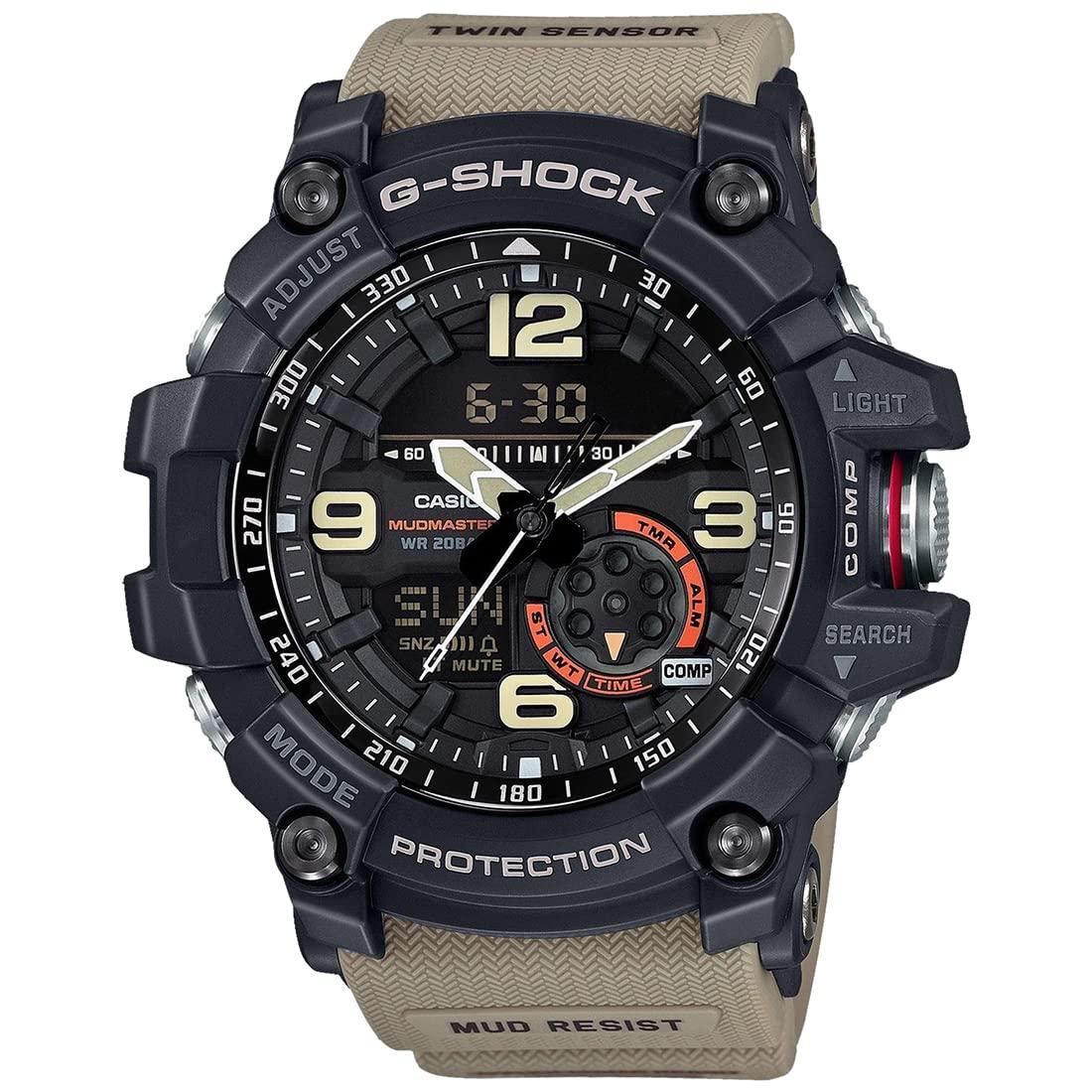 Casio G-Shock GG-1000-1A5DR Black Analog-Digital Dial Brown Resin Strap Men's Watch Mud Resistant Shock Resistant G661