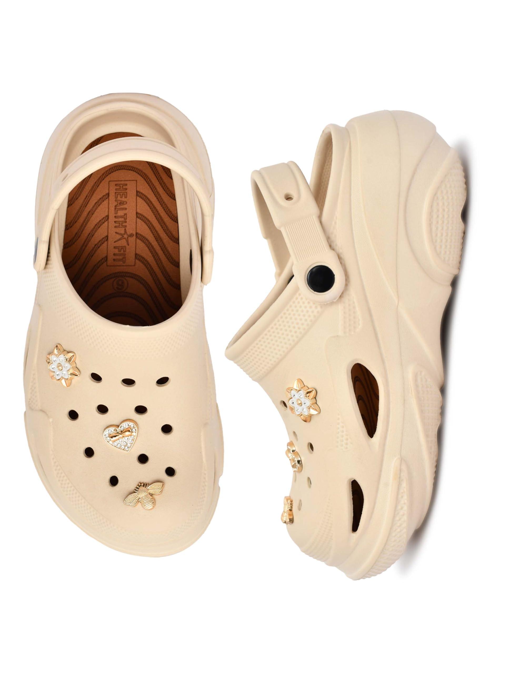 HEALTH FIT HFSILK11BG Clogs Mules for Women's & Girl's, UK-7