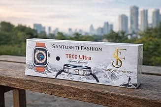T800 Ultra Smart Watch, Orange Ocean Band, 1.99 Inch Display, Wireless Charging