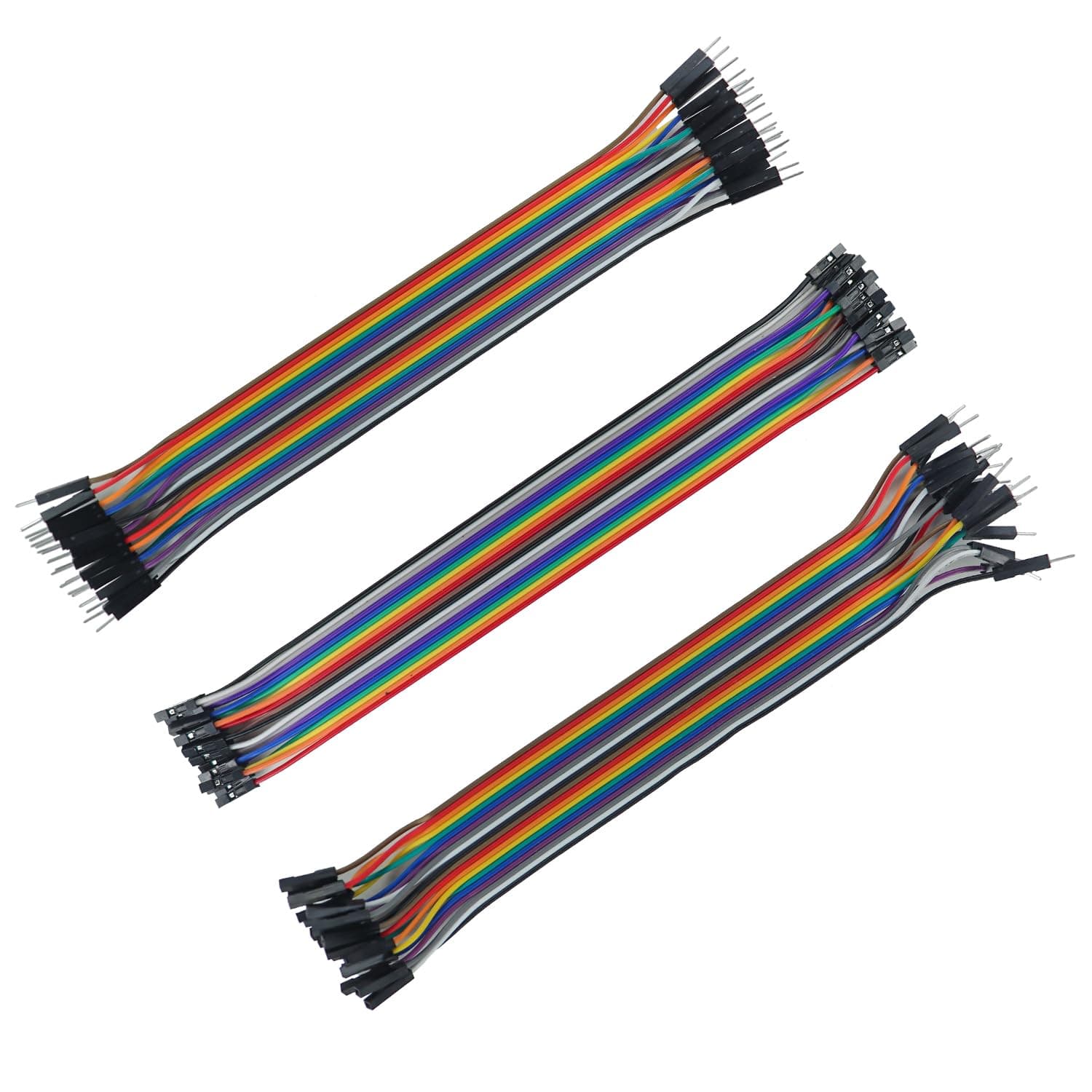 Electronic Spices 60-Piece Jumper Wire Set (M-M, M-F, F-F) | 20cm Multicolor Cables for Arduino & Breadboard