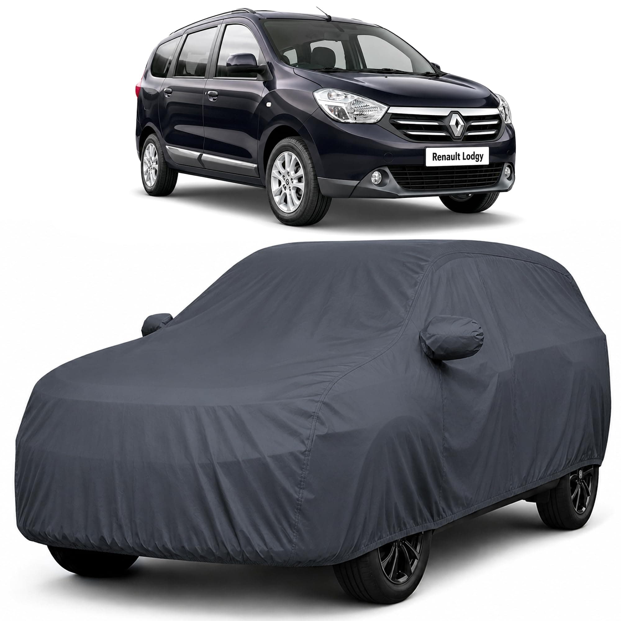 Autofact Car Body Cover Compatible with Renault Lodgy | Custom Fit Car Cover |100% Waterproof | Triple-Stitched Lightweight Fabric | Dustproof | Indoor & Outdoor Use | Elastic Bottom
